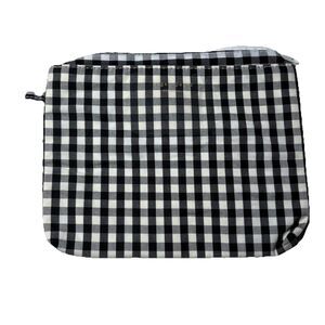 Sugar Paper Essentials Gingham Checkerboard Plaid Black White Make Up Bag